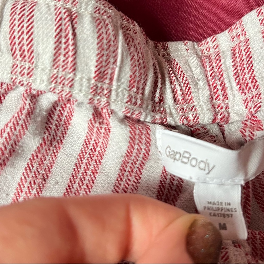 Gap Red and White Striped Pajama Bottoms